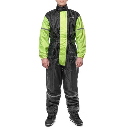Rain overalls Bubble Dog, size XS, black and yellow