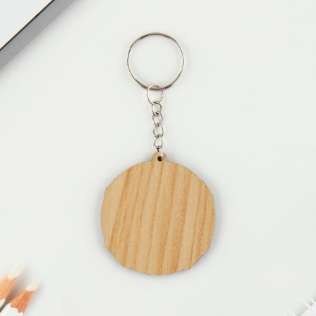 Key keychain wooden "Aries", space, 4.5 x 6 cm-3