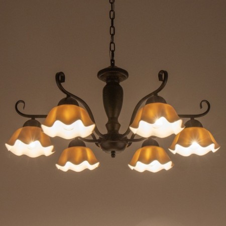 Luracia chandelier 6he27 40W Black and white 77x77x37-72 cm Bayerlux-3