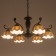 Luracia chandelier 6he27 40W Black and white 77x77x37-72 cm Bayerlux