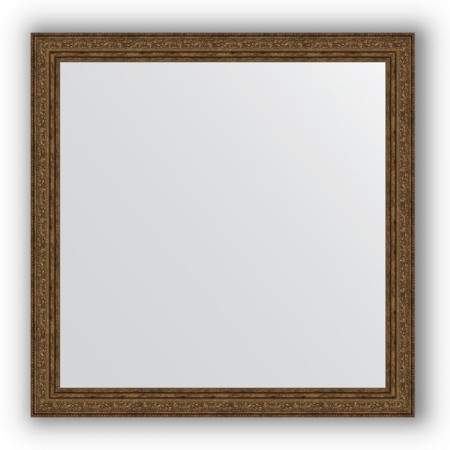 Mirror in the baguette frame - a vignette of aged bronze 56 mm, 74 x 74 cm, evoForm