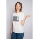 Women's T -shirt Let’s go "Square", size 56, milk color