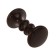 Plastic door handle, d = 65, chocolate color