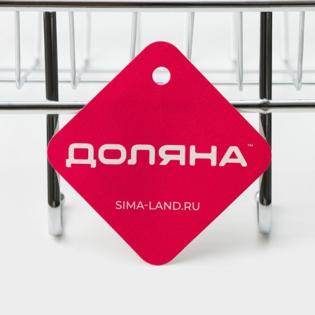 Household shelf with hooks of a share 42 × 12 × 15 cm, chrome color-6