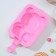 Form for ice cream shares "Mishutka", silicone, 14 × 8 × 2.5 cm, pink color