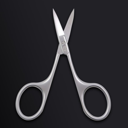 Manicure scissors "Premium", bent, narrow, 9.5 cm, on the blist, silver color-5