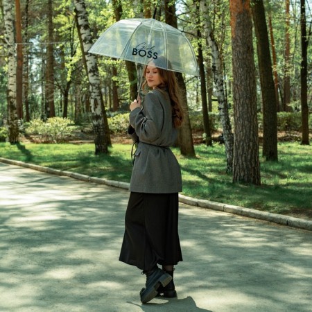 Umbrella women's dome Girl Boss, 8 spokes, D = 88 cm, transparent-6