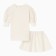 Kit for a girl (sweatshirt and skirt) minku, milk color, height 122 cm