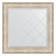 Mirror with engraving in the baguette frame, vignette silver 109 mm, 90x90 cm