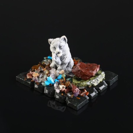 Souvenir "Kitten is washing", coil, marble-2