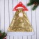 New Year's cap "Solar holography" 28x35 cm, gold