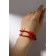 Bracelets "Demetrons" on magnets, a lock with a key, the color is red, 7 cm