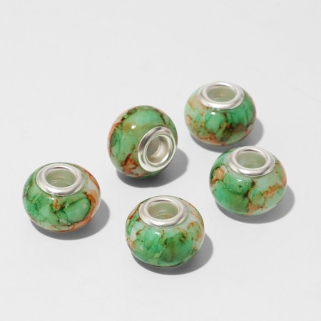 Busina "Watercolor", color orange-green in silver
