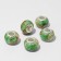 Busina "Watercolor", color orange-green in silver