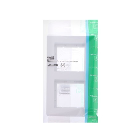 Frame SE AtlasDesign Aqua, 2 posts, IP44, White, Atn440102-2