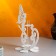 Kashpo wooden 13.5 × 13 × 24 cm with 1 flask "Fairy", white give beautifully