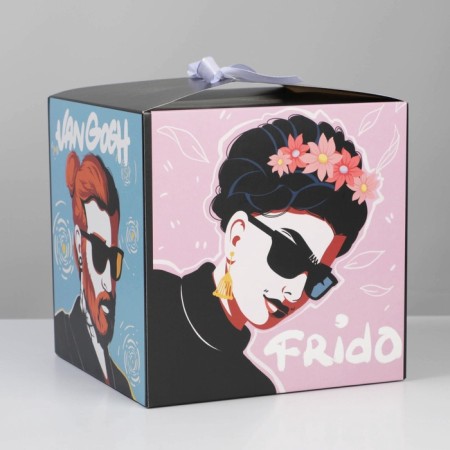 Gift folding box, packaging, ART, 18 x 18 x 18 cm-1