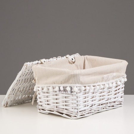 Win -linen rectangular "bell", 30x20x18 cm, white-1