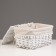 Win -linen rectangular "bell", 30x20x18 cm, white