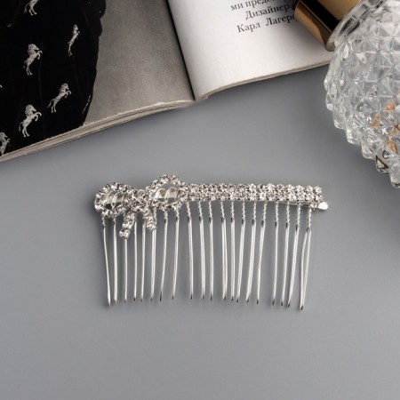 Hair crest "Medea" Bant Mini, 7 × 3.5 cm, silver