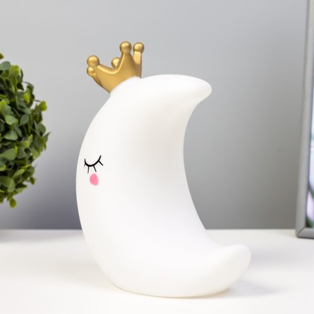 Nightlight "Moon with the crown" LED from the batteries white 16x8x19 cm Risalux-3