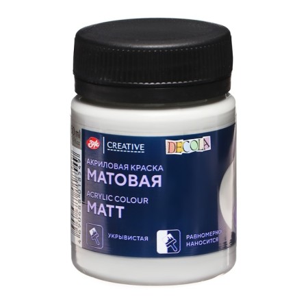 Acrylic matte paint 50 ml, ZHK Decola, gray 14328814-3