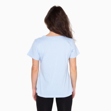 Female T -shirt with print, blue color, size 44-3