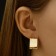 Earrings Metal "Chord" smooth, color gold