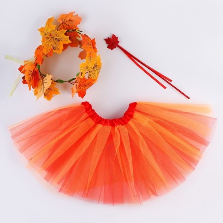 Carnival set "Autumn Muse": skirt, wreath, wand-6