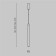 Squirry of suspended Technical P022PL-L10W, LED, 10W, 3x3x50.6 cm, 1000lm, white color