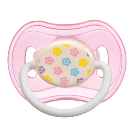 Nipple - orthodontic dummy with container, +3 months, pink color-4
