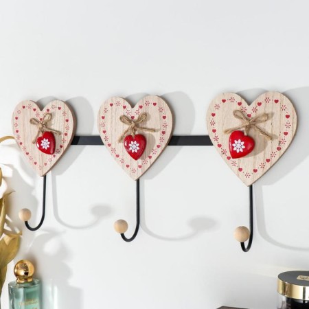 Hooks decorative wood "heart frame" 8x41.5x5.7 cm