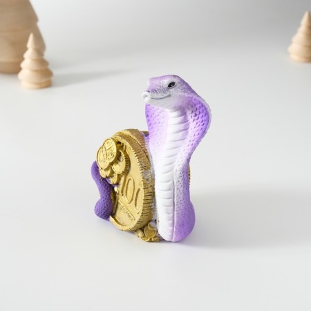 Piglite Polystone "Cobra with a coin" mix 8.5x6.5x10.5 cm-2