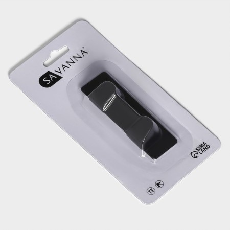 Self -adhesive metal Savanna Black Loft Plane, 2 hooks, 8 × 2 × 2.5 cm-5