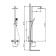 The shower system TIMO Tetra-Thermo SX-0169/00, with a thermostat, chrome