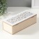 Casket wood 3 divisions "Butterflies and flowers" 9.7x24x7 cm