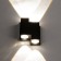 Facade lamp "Ray", FSD-010, 4 W, 3000K, 2 rays, IP65, 220 V, metal, black