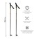 Ski fiberglass sticks, length 100 cm, MIX color