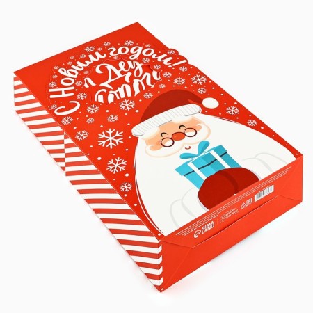 Box New Year's folding “Gift from Santa Claus” 18.4 x 30.4 x 7.3 cm, New Year-4
