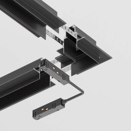 Corner Connector for the built-in track system Technical TRX010CL-22B, 10x5.3x10 cm, black color is black-3