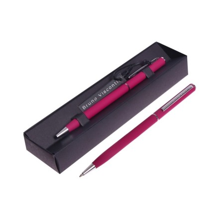Switching handle, 0.7 mm, Bruno VisConti Palermo, blue rod, burgundy metal case, in case