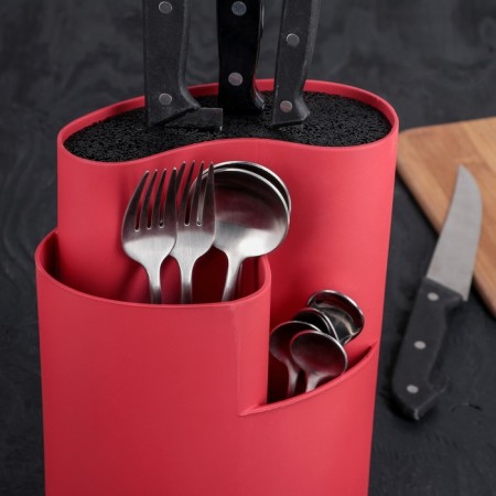 Stand for knives and cutlery "Neo", 18 × 11 cm, red color-3