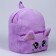Baby backpack for a girl "Kitik", plush, purple color