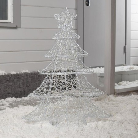 LED figure "Lace Christmas tree" 70 × 90 × 17 cm, metal, 31 V, flicker, glow of green-1