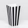 Popcorn packaging, black stripes, 8.5 x 8.5 x 16.5 cm