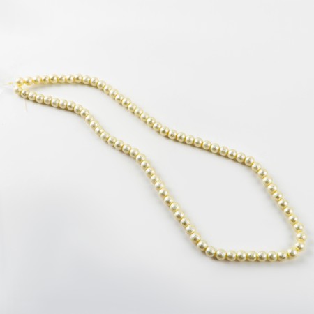 Glass beads, set 78 pcs., Size 1 pc. - 10 mm, white color-1