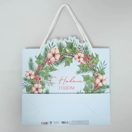 Package Gift "Wreath", 25 x 26 x 10 cm, New Year-7