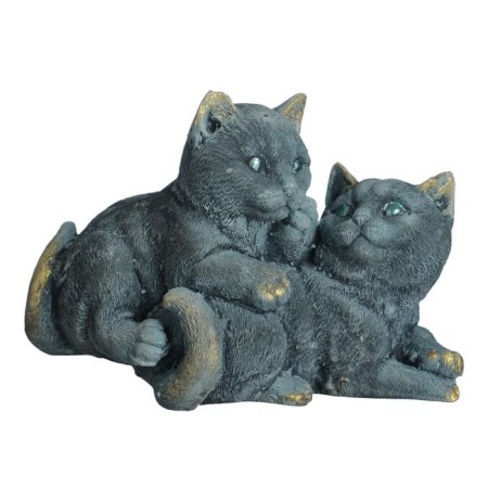 Figure "Cat Friendship" gray-blue 6x8x5cm-4