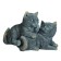 Figure "Cat Friendship" gray-blue 6x8x5cm
