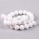 Beads made of natural stone "White Agat" set 36 pcs., Size 1 pc. - 10 mm